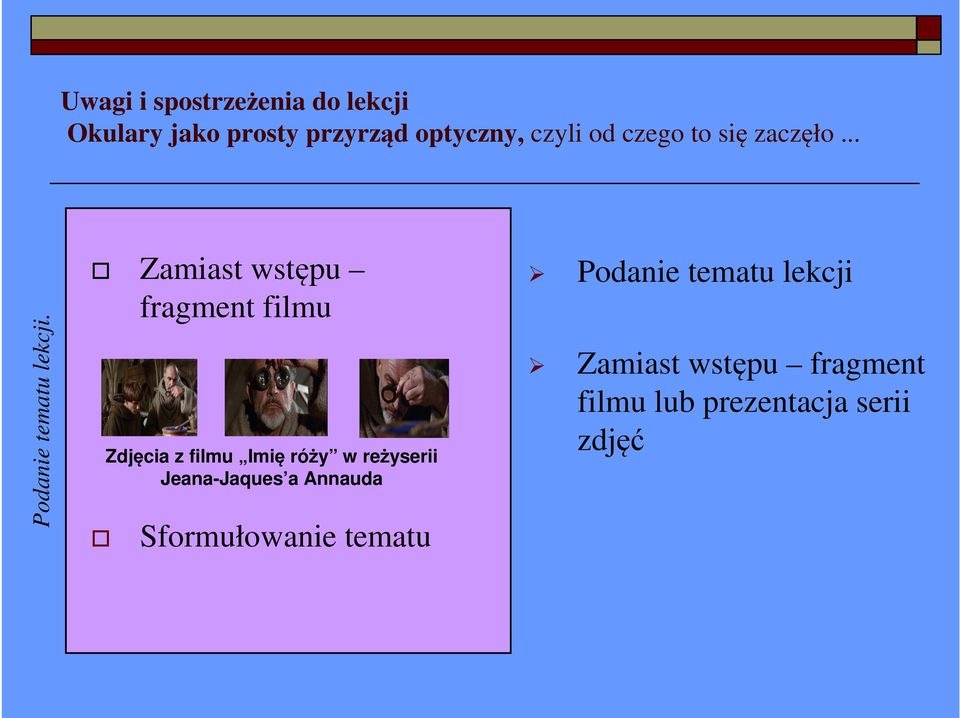 róży w reżyserii Jeana-Jaques a Annauda Sformułowanie