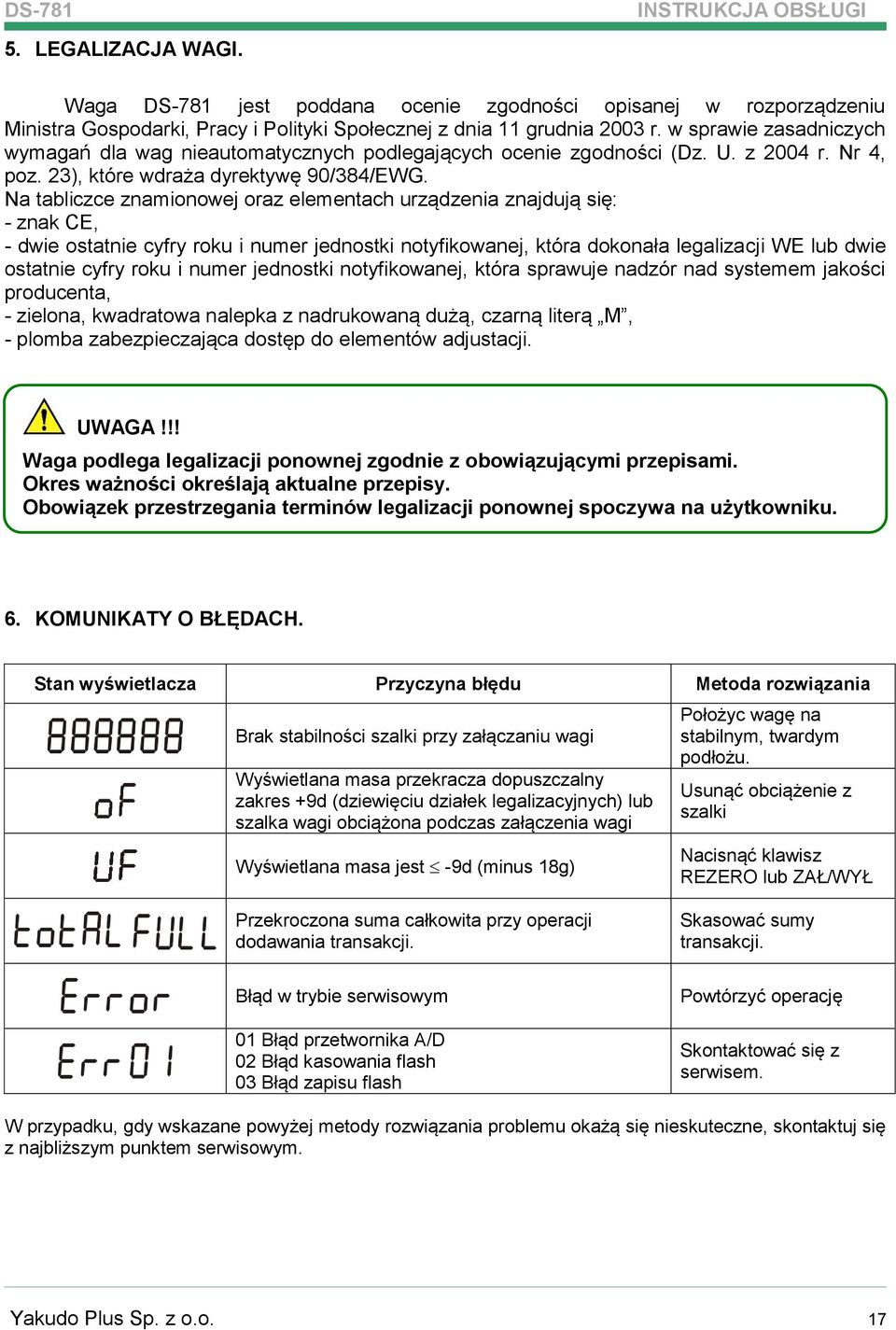 Na tabliczce znamionowej oraz elementach urządzenia znajdują się: - znak CE, - dwie ostatnie cyfry roku i numer jednostki notyfikowanej, która dokonała legalizacji WE lub dwie ostatnie cyfry roku i