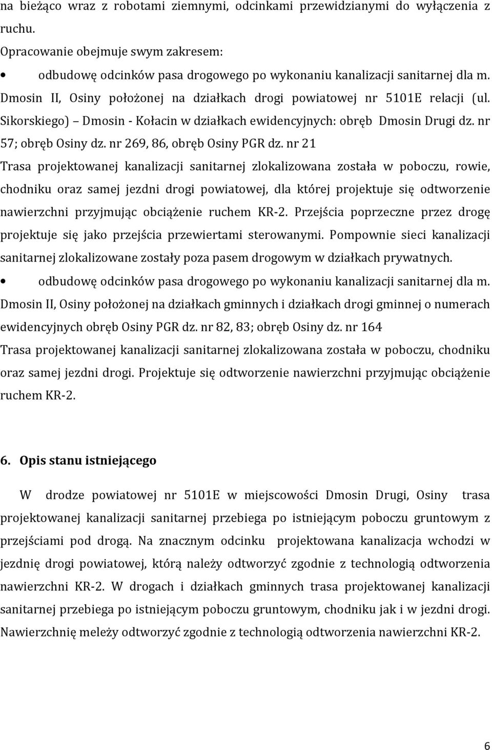 nr 269, 86, obręb Osiny PGR dz.