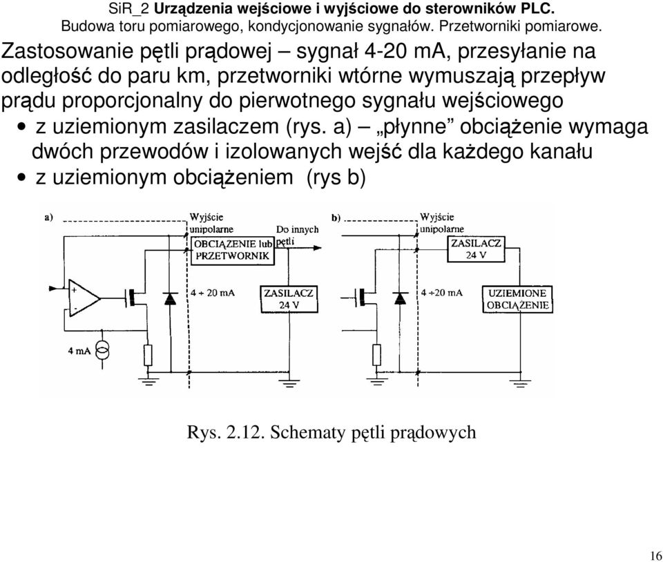 wejściowego z uziemionym zasilaczem (rys.