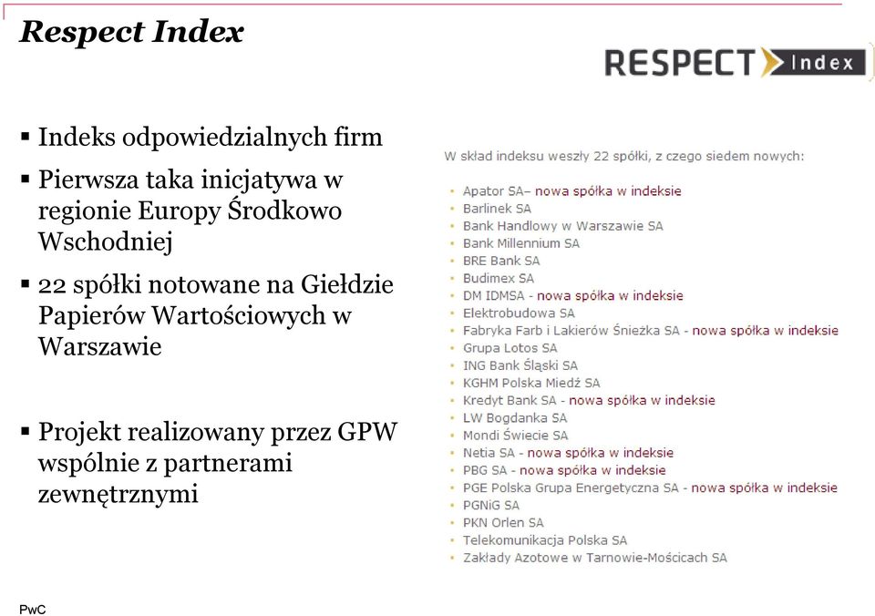 notowane na Giełdzie Papierów Wartościowych w Warszawie