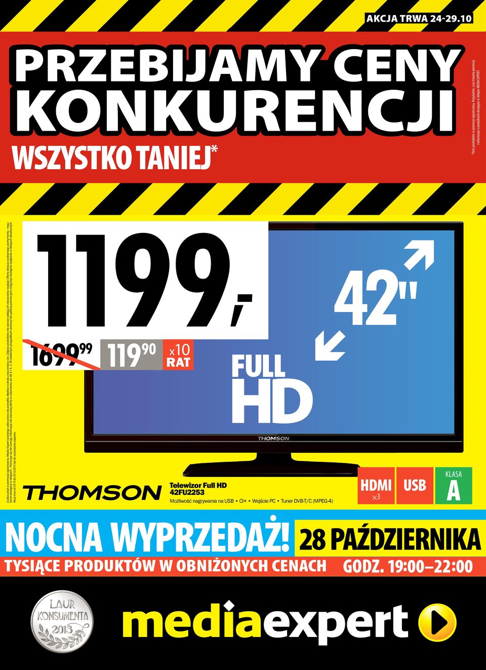 Oferta dotyczy wybranego asortymentu - regulamin dostępny w sklepach. Promocje się nie sumują. Informacje nie stanowią oferty w rozumieniu art. 66 1 K. C.