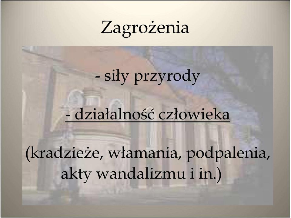 (kradzieże, włamania,