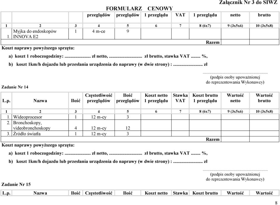 Bronchoskopy, videobronchoskopy 4 12 m-cy 12 3.