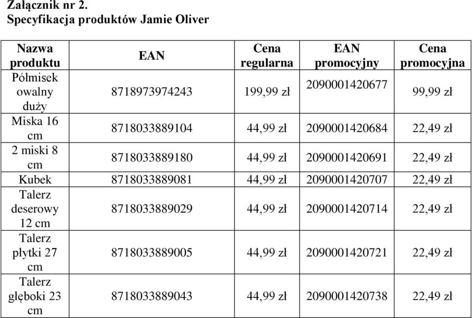 8718973974243 199,99 zł 99,99 zł duży Miska 16 cm 8718033889104 44,99 zł 2090001420684 22,49 zł 2 miski 8 cm 8718033889180 44,99 zł