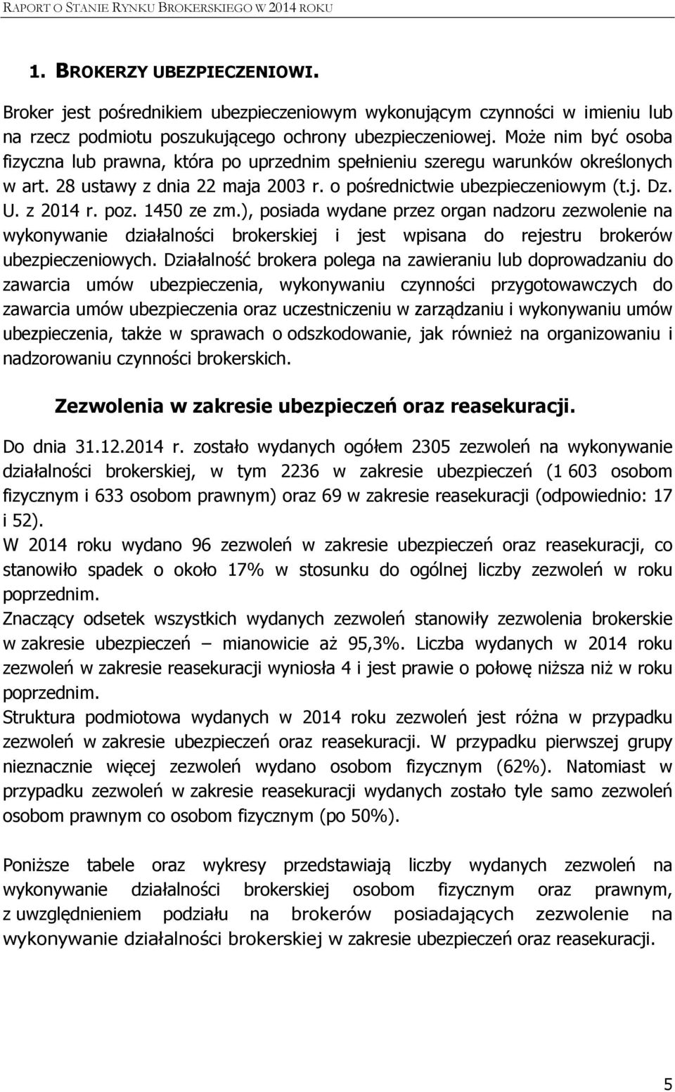 1450 ze zm.), posiada wydane przez organ nadzoru zezwolenie na wykonywanie działalności brokerskiej i jest wpisana do rejestru brokerów ubezpieczeniowych.