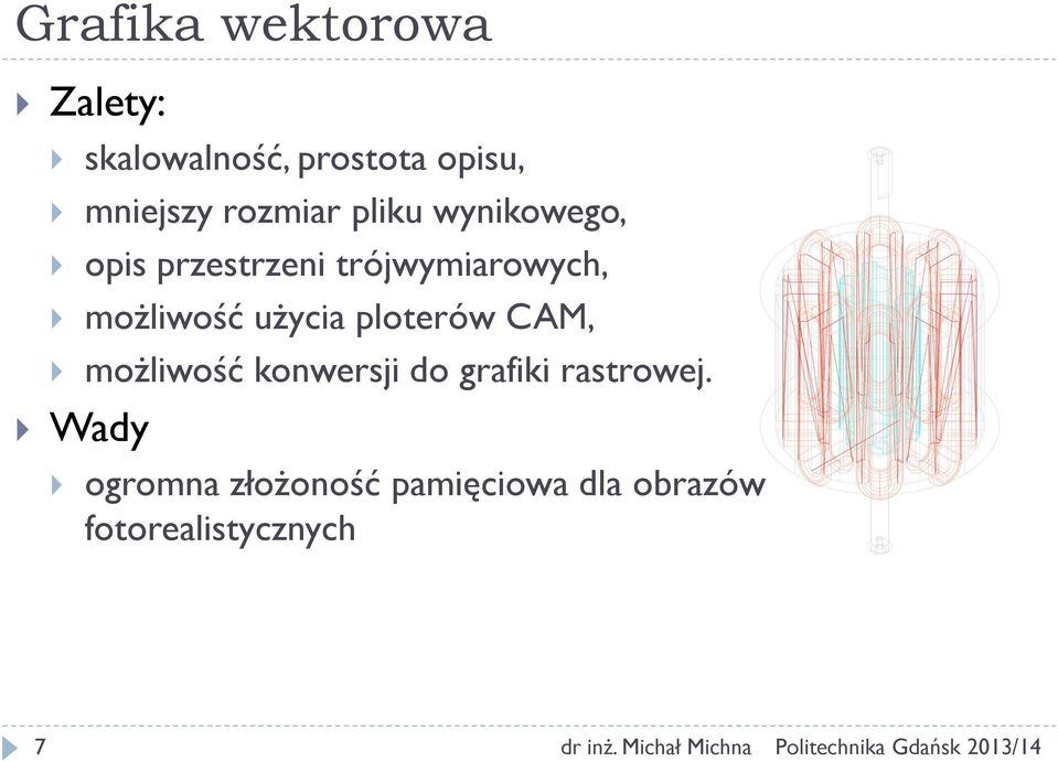 możliwość użycia ploterów CAM, możliwość konwersji do grafiki