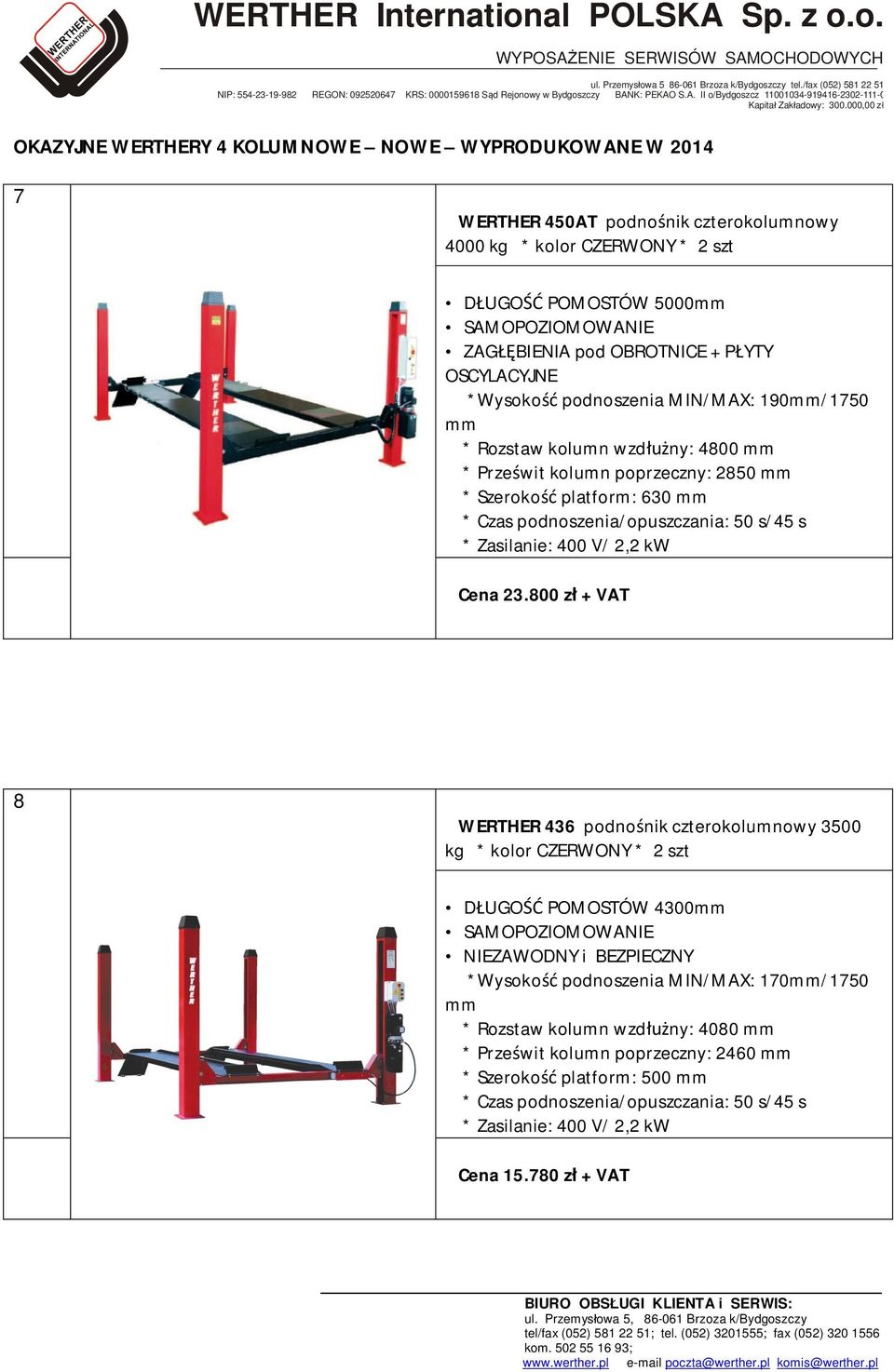 s * Zasilanie: 400 V/ 2,2 kw Cena 23.