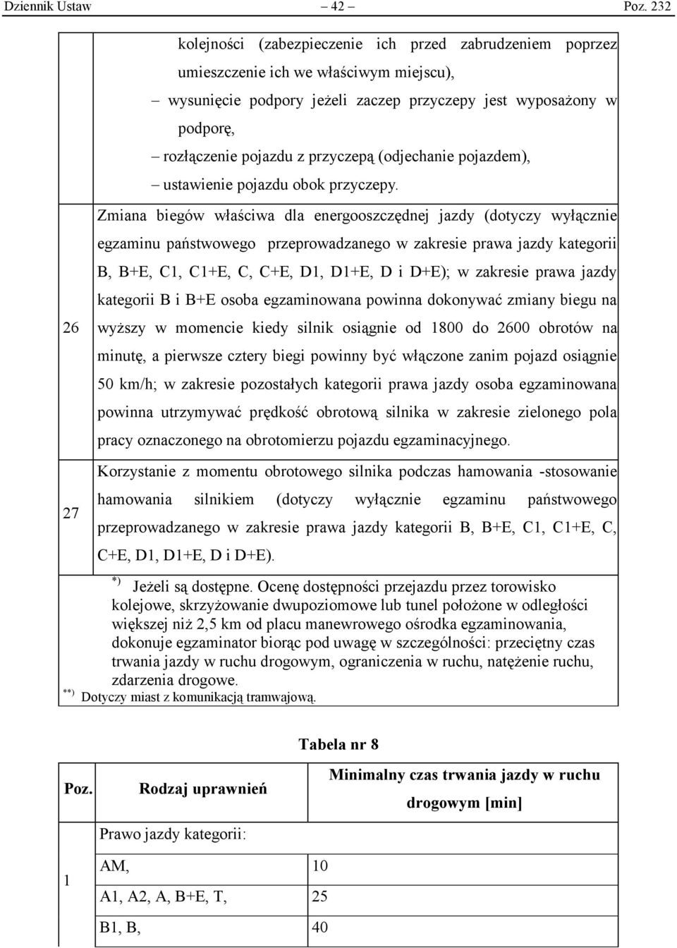 przyczepą (odjechanie pojazdem), ustawienie pojazdu obok przyczepy.