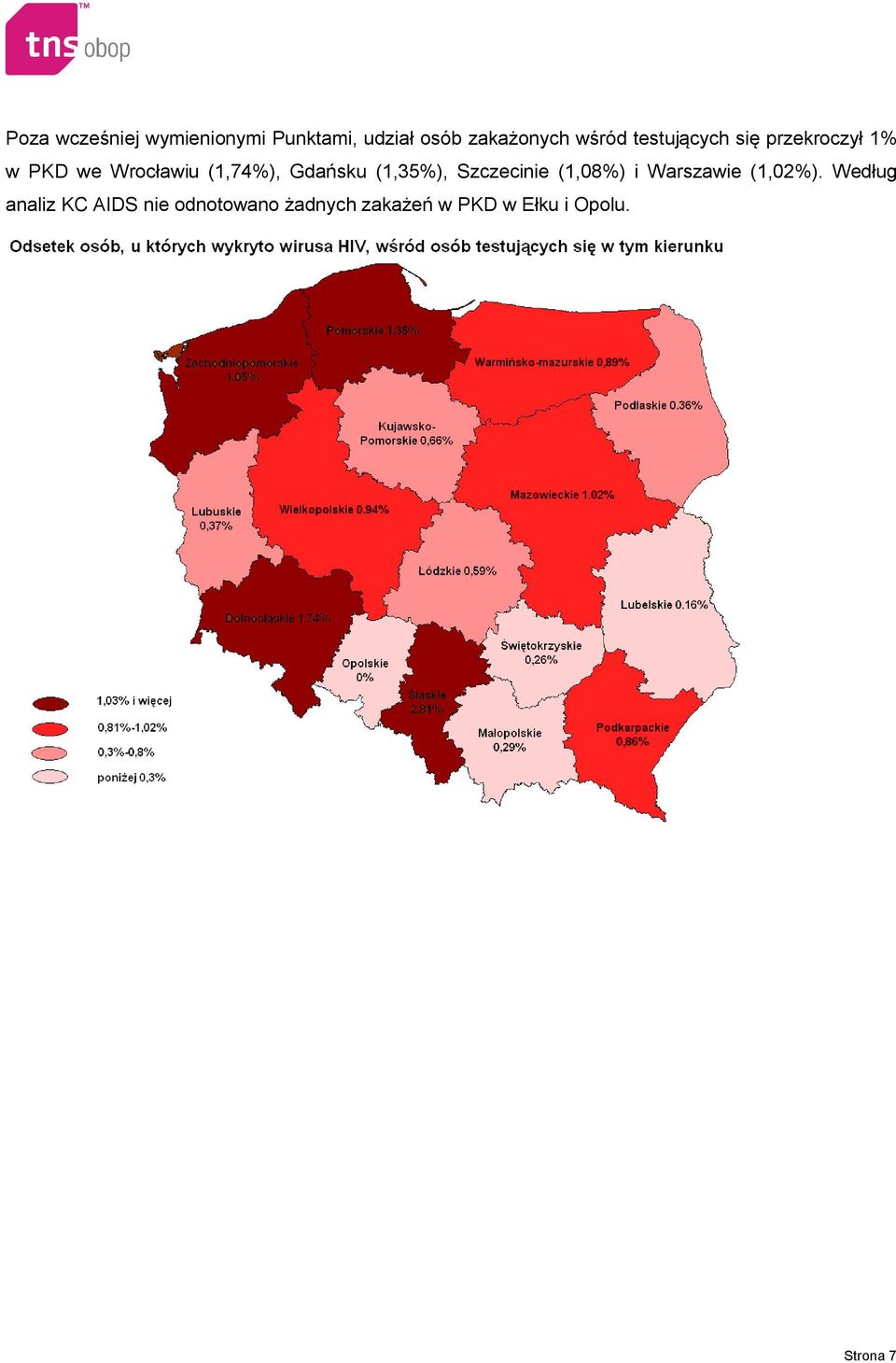 (1,35%), Szczecinie (1,08%) i Warszawie (1,02%).