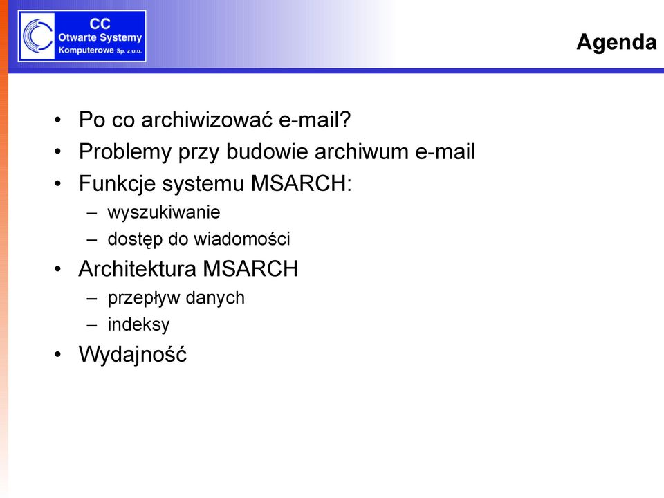 systemu MSARCH: wyszukiwanie dostęp do