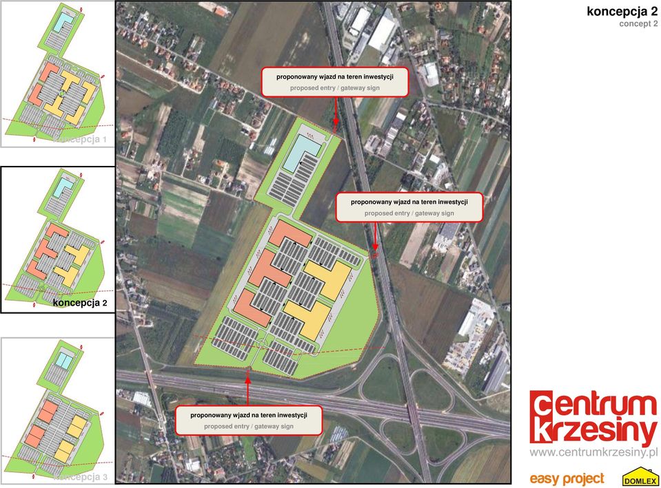 teren inwestycji proposed entry / gateway sign koncepcja 2