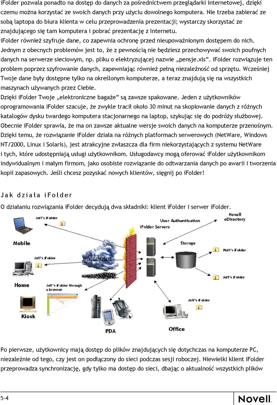 ifolder również szyfruje dane, co zapewnia ochronę przed nieupoważnionym dostępem do nich.