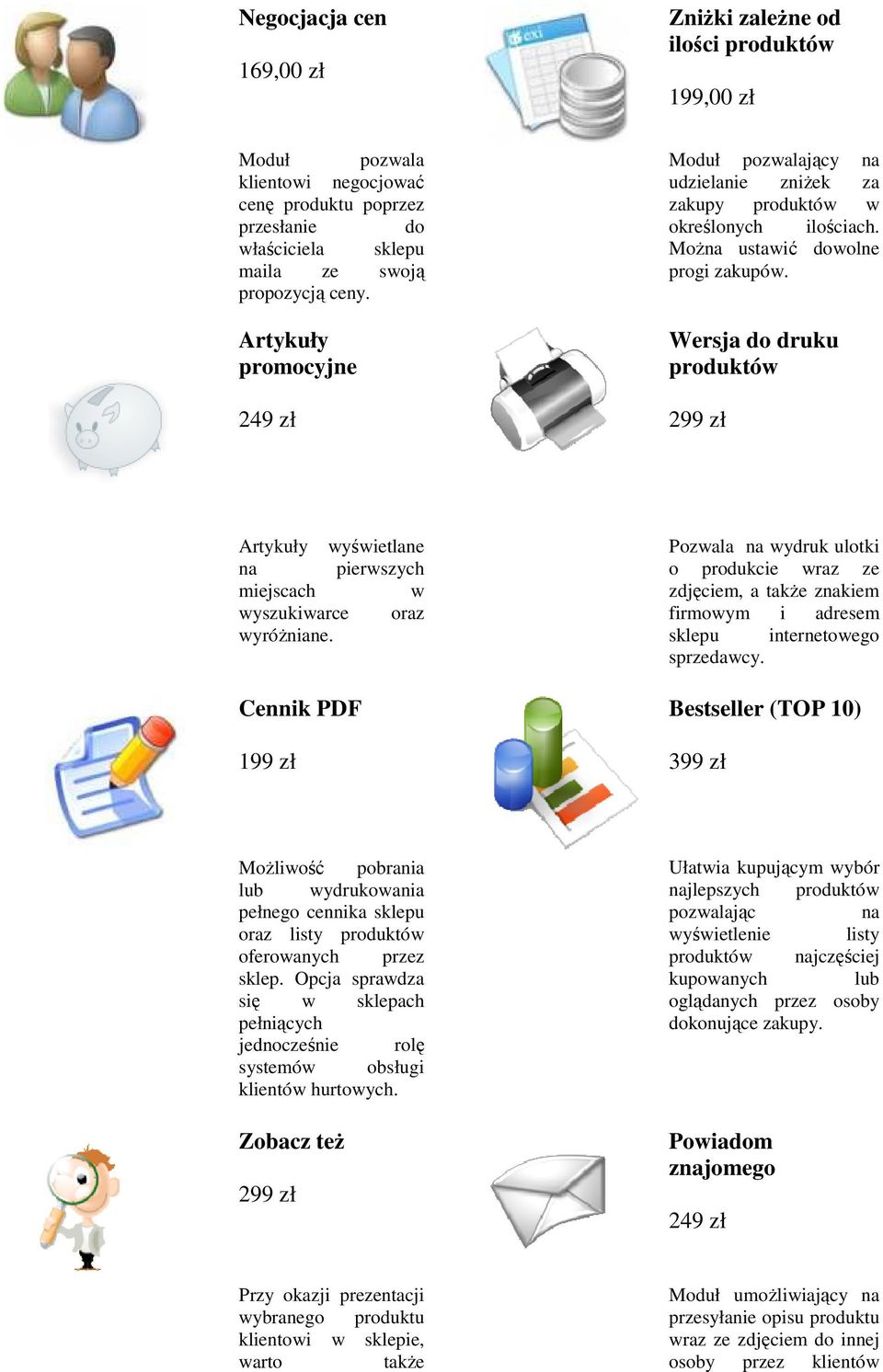 Wersja d druku prduktów 299 zł Artykuły wyświetlane na pierwszych miejscach w wyszukiwarce raz wyróŝniane.