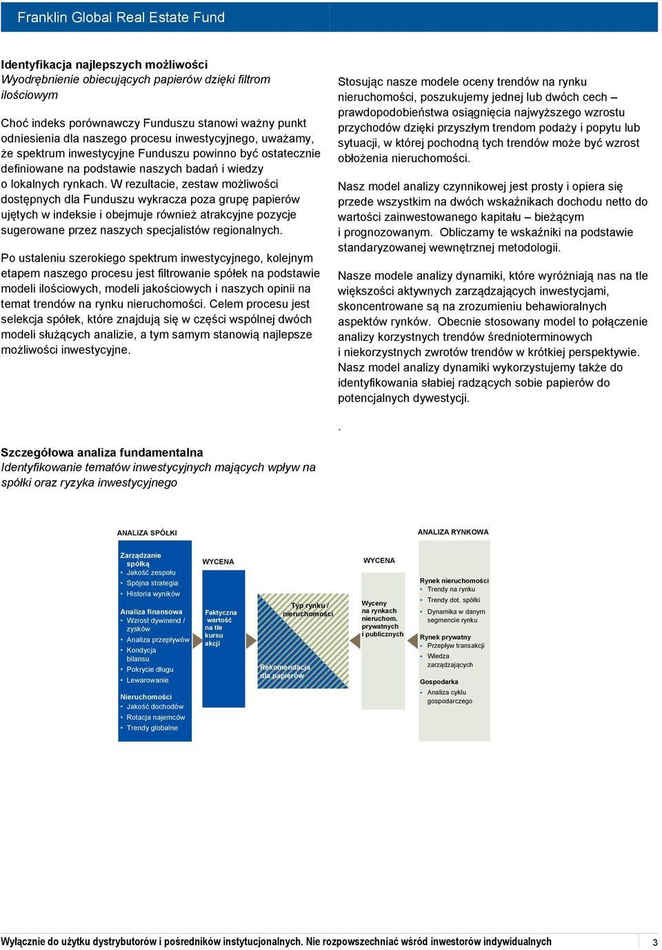 W rezultacie, zestaw możliwości dostępnych dla Funduszu wykracza poza grupę papierów ujętych w indeksie i obejmuje również atrakcyjne pozycje sugerowane przez naszych specjalistów regionalnych.