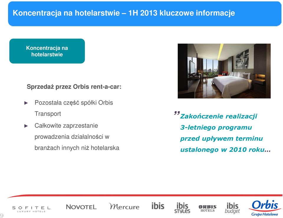 Transport Całkowite zaprzestanie prowadzenia działalności w branżach innych niż