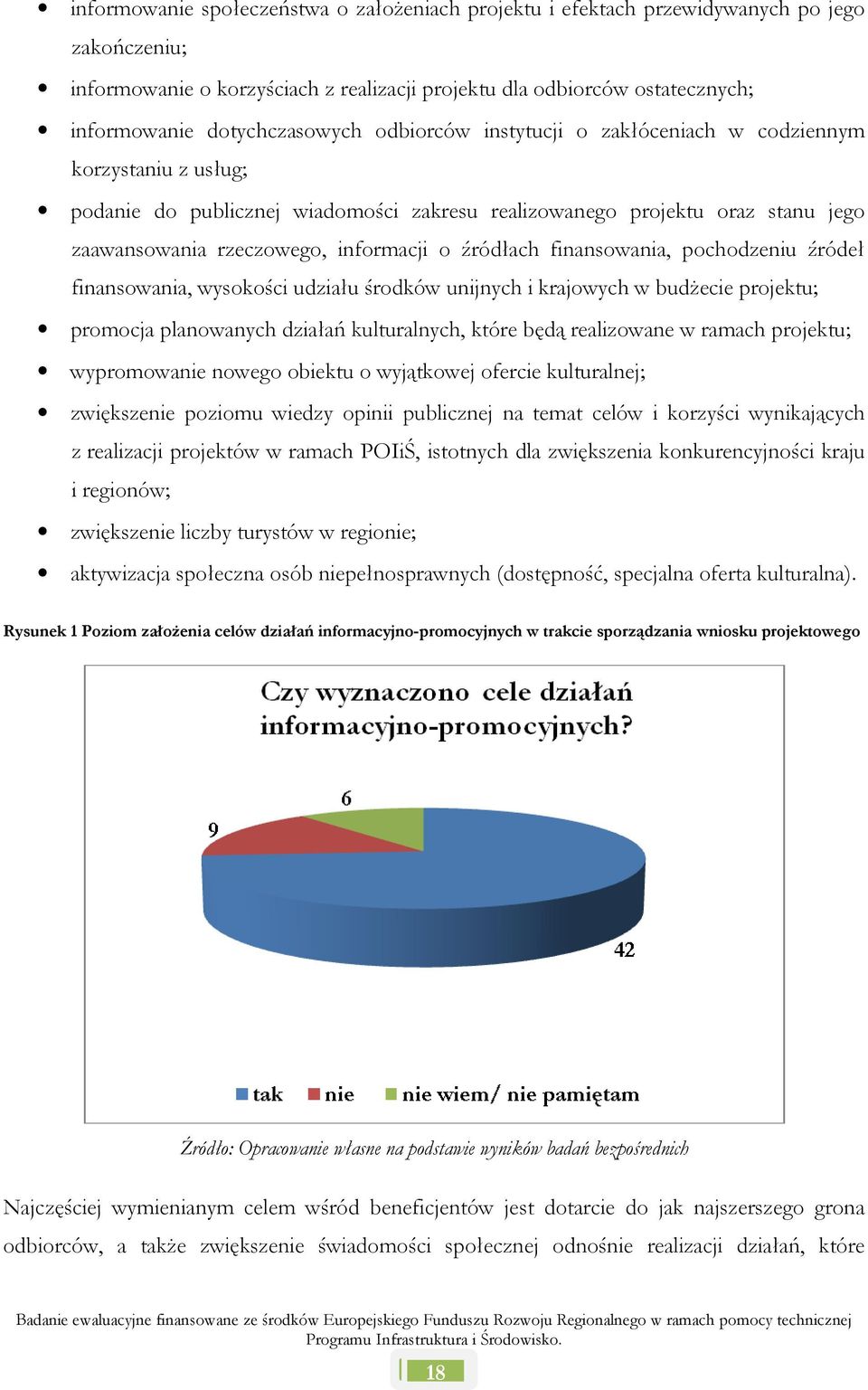 informacji o źródłach finansowania, pochodzeniu źródeł finansowania, wysokości udziału środków unijnych i krajowych w budŝecie projektu; promocja planowanych działań kulturalnych, które będą