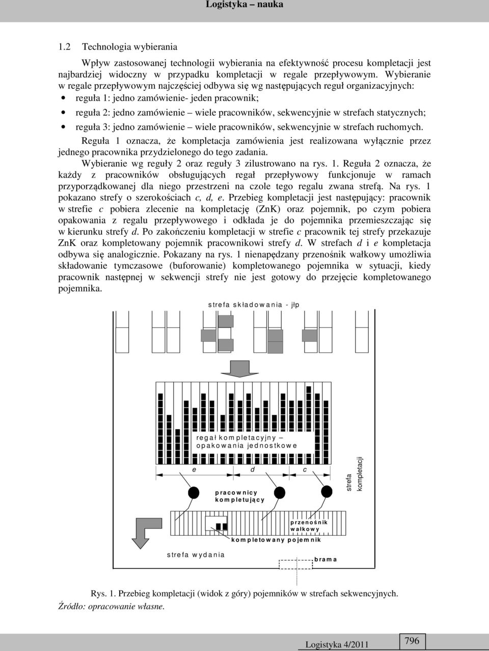 w strefach statycznych; reguła 3: jedno zamówienie wiele pracowników, sekwencyjnie w strefach ruchomych.