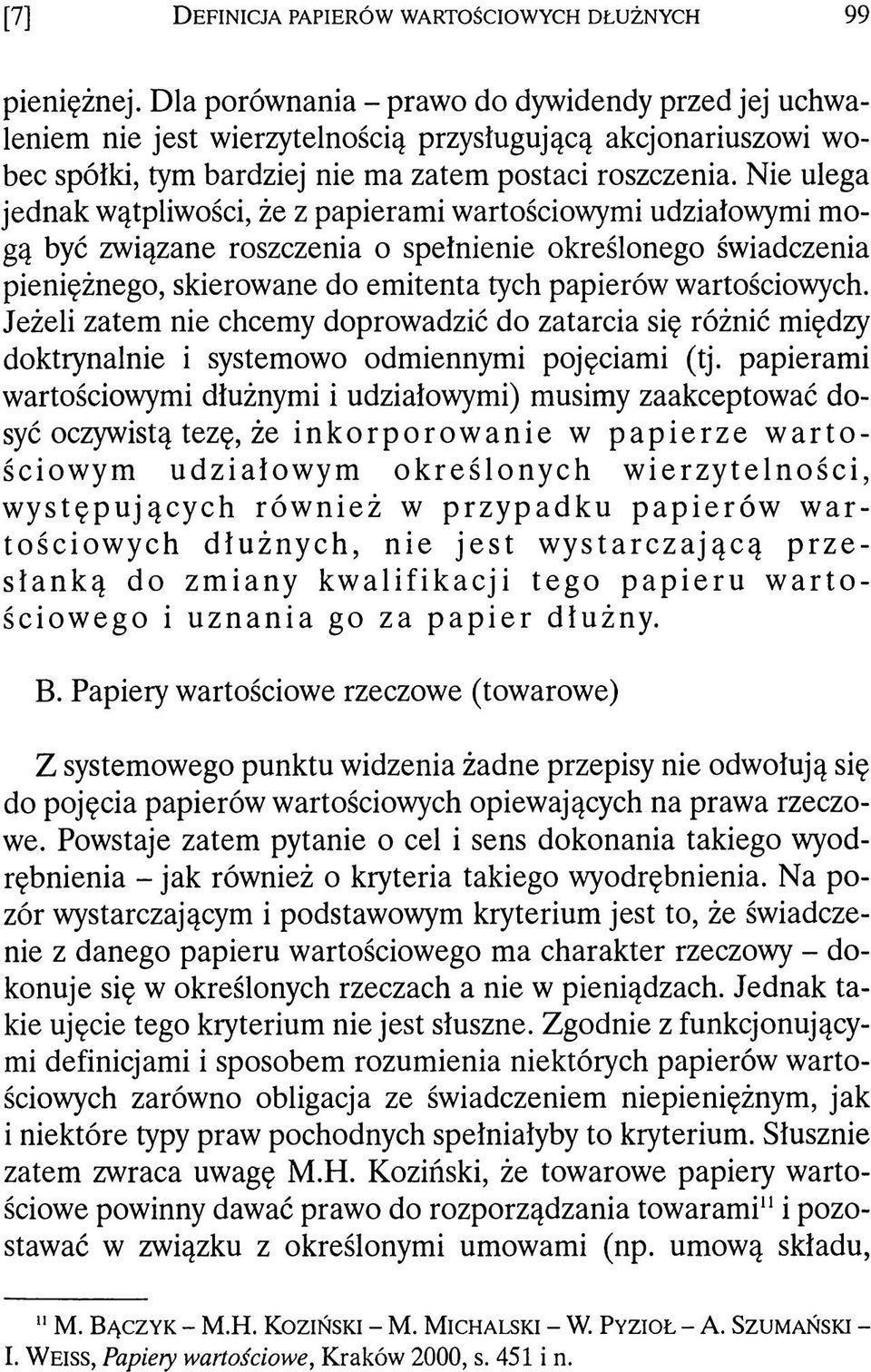 Aleksander Chłopecki Definicja papierów wartościowych dłużnych. Zeszyty  Prawnicze 3/2, - PDF Darmowe pobieranie