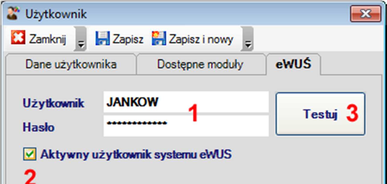 Dodatkowo w programie utworzony został dedykowany do operacji zbiorczych moduł o nazwie ewuś. Jego opis znajduje się w dalszej części instrukcji.