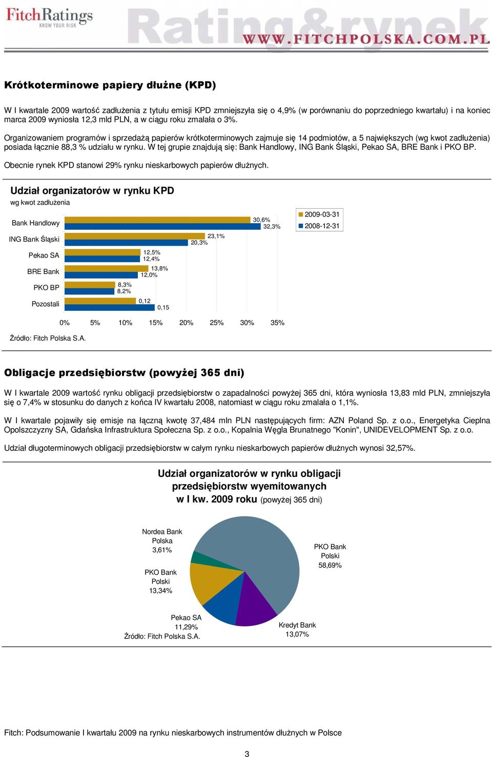 Organizowaniem programów i sprzedażą papierów krótkoterminowych zajmuje się 14 podmiotów, a 5 największych (wg kwot zadłużenia) posiada łącznie 88,3 % udziału w rynku.