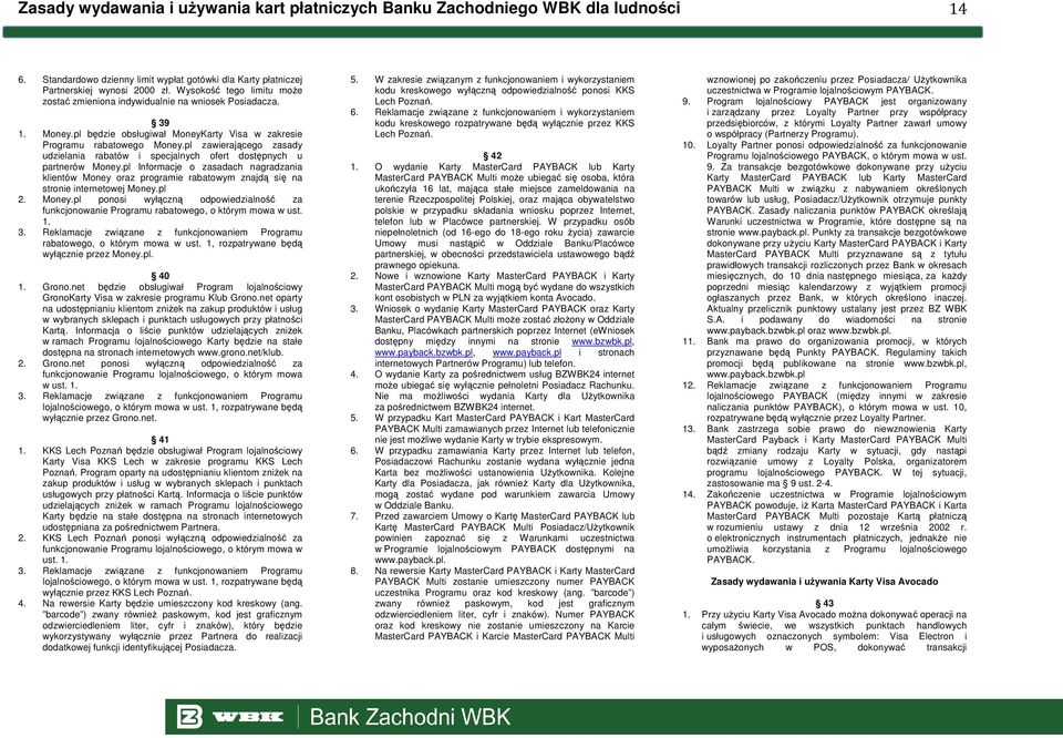 pl zawierającego zasady udzielania rabatów i specjalnych ofert dostępnych u partnerów Money.