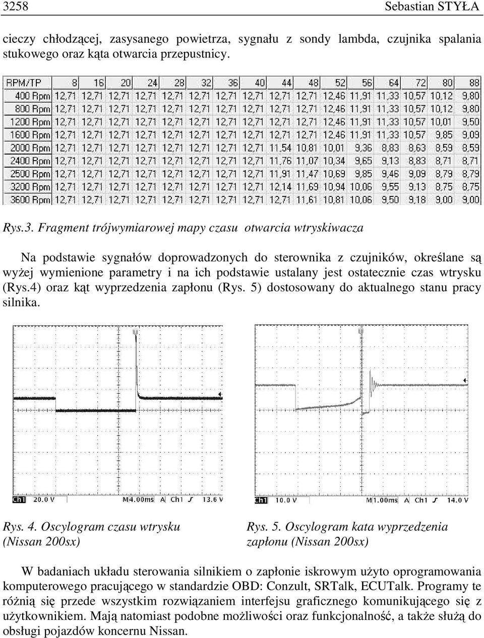 4) oraz kąt wyprzedzenia zapłonu (Rys. 5)