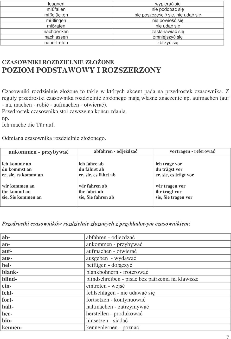 kennenlernen odmiana przez osoby