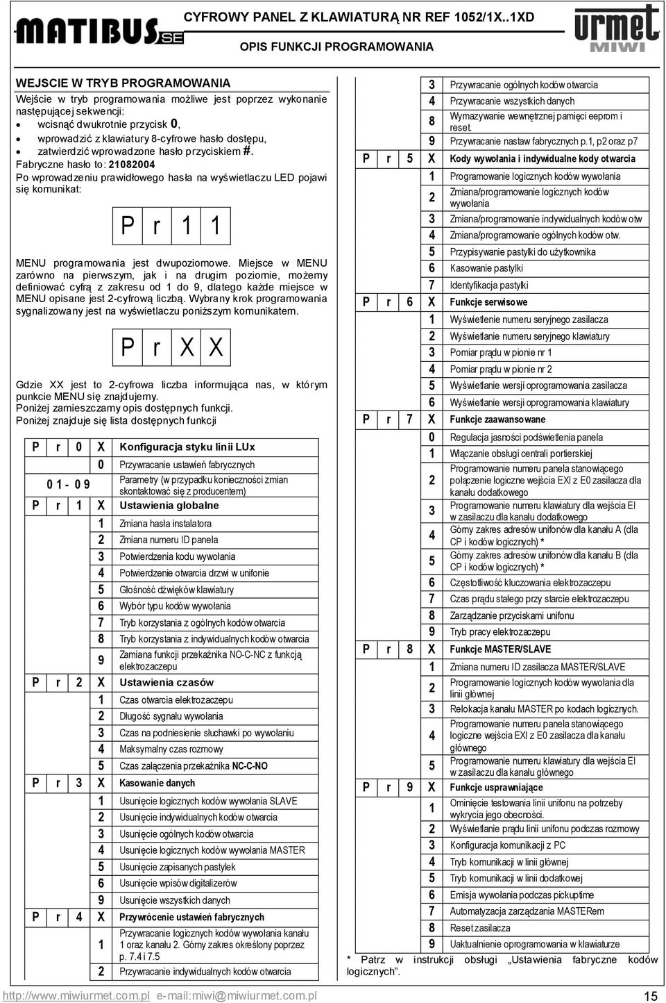 8-cyfrowe hasło dostępu, zatwierdzić wprowadzone hasło przyciskiem #.