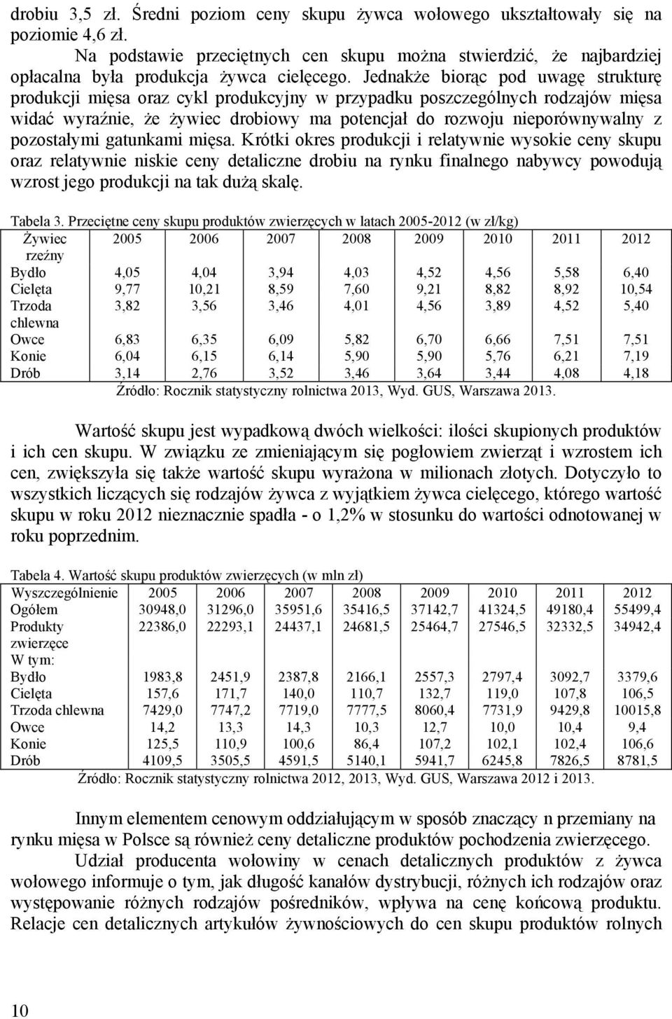 Jednakże biorąc pod uwagę strukturę produkcji mięsa oraz cykl produkcyjny w przypadku poszczególnych rodzajów mięsa widać wyraźnie, że żywiec drobiowy ma potencjał do rozwoju nieporównywalny z