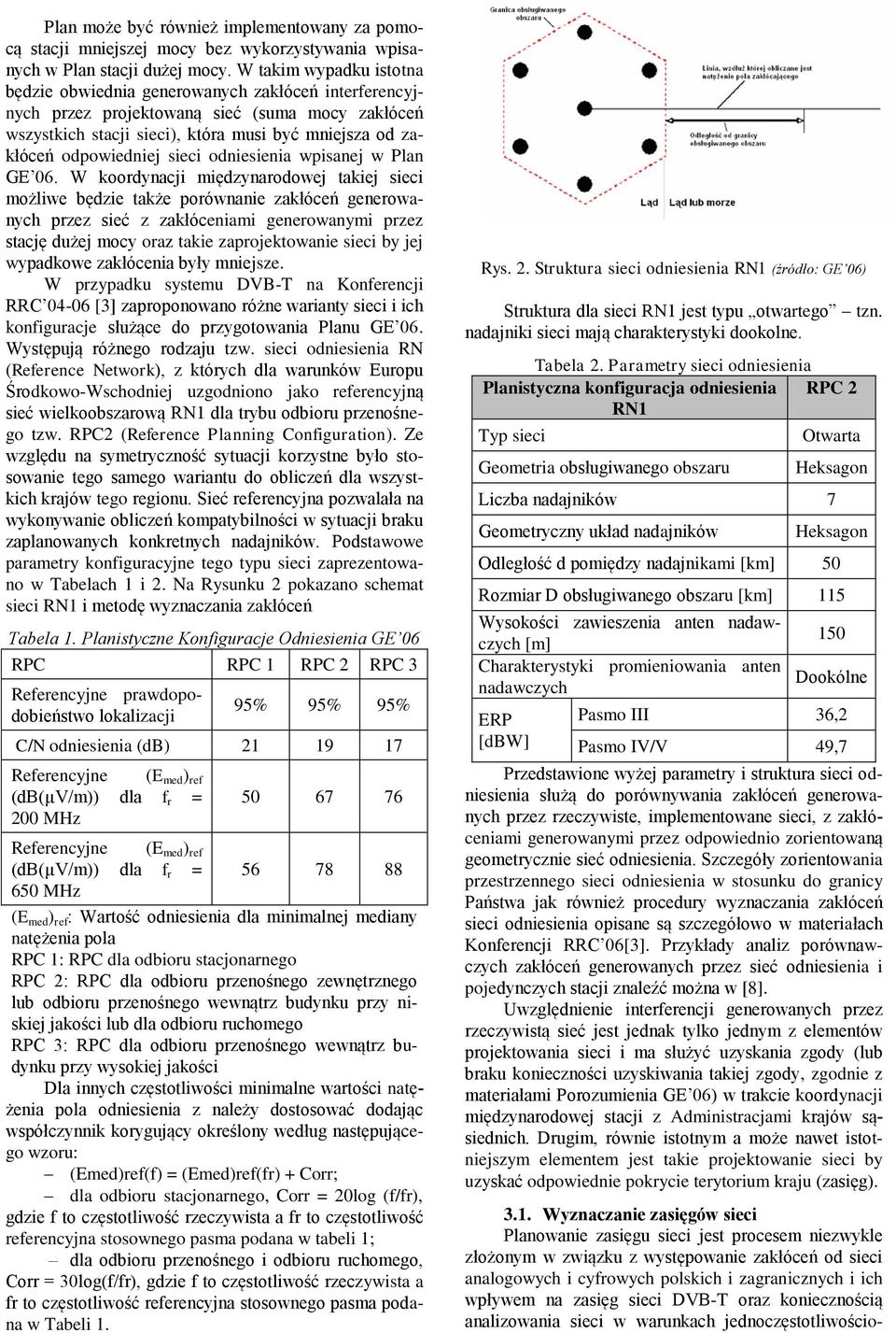 sieci odniesienia wpisanej w Plan GE 06.