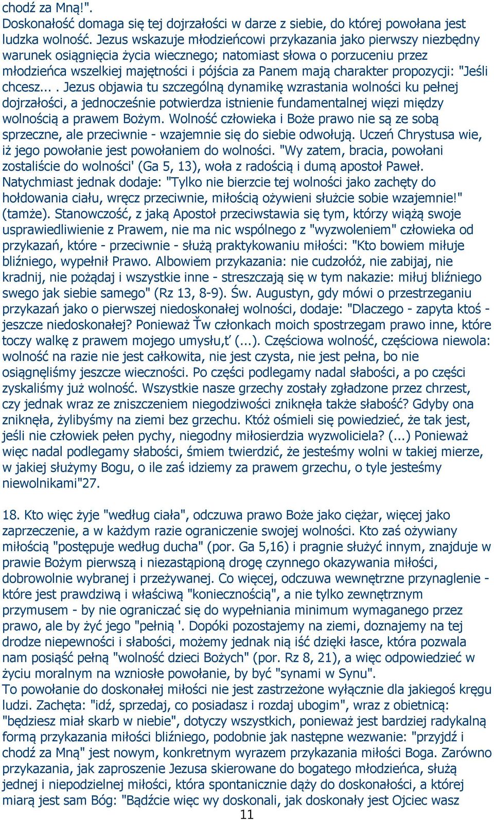 charakter propozycji: "Jeśli chcesz.