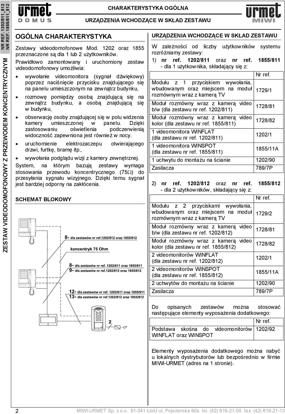 budynku, rozmowę pomiędzy osobą znajdującą się na zewnątrz budynku, a osobą znajdującą się w budynku, obserwację osoby znajdującej się w polu widzenia kamery umieszczonej w panelu.