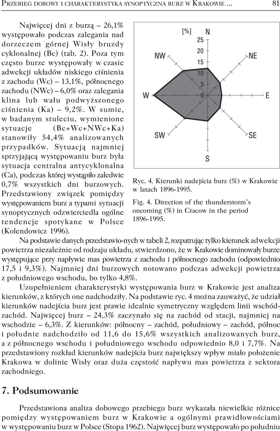 W sumie, wbadanym stuleciu, wymienione sytuacje (Bc+Wc+NWc+Ka) stanowiły 54,4% analizowanych przypadków.