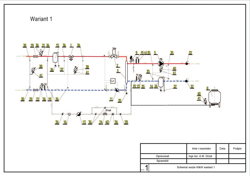 Opracował Sprawdził mgr inz. A.M.