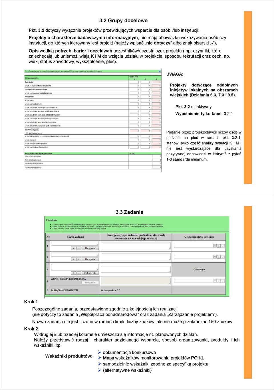 Opis według potrzeb, barier i oczekiwań uczestników/uczestniczek projektu ( np. czynniki, które zniechęcają lub uniemożliwiają K i M do wzięcia udziału w projekcie, sposobu rekrutacji oraz cech, np.