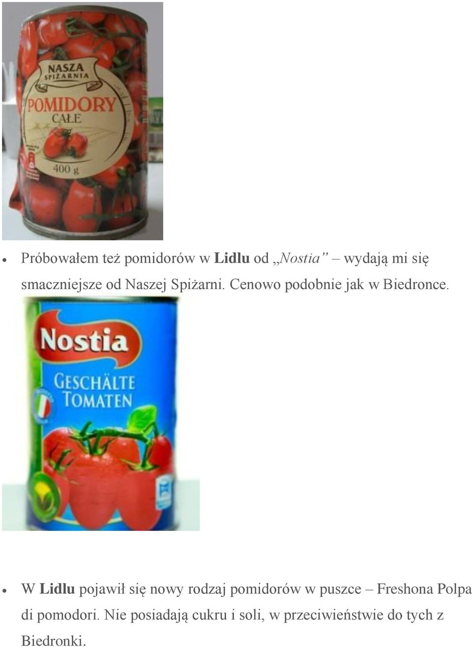 W Lidlu pojawił się nowy rodzaj pomidorów w puszce Freshona Polpa