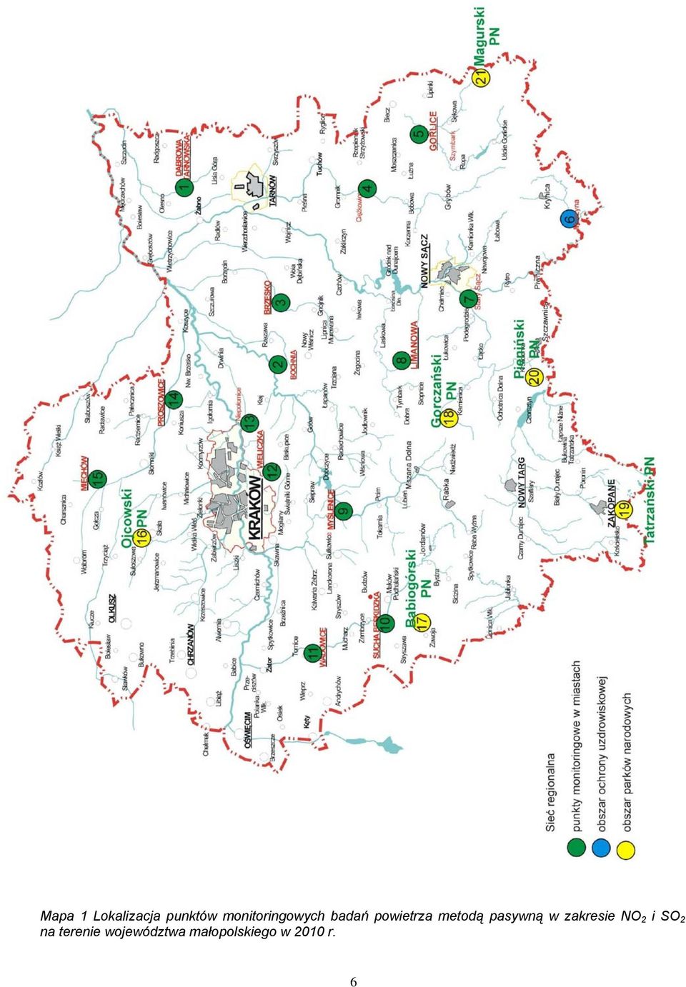 metodą pasywną w zakresie NO 2 i