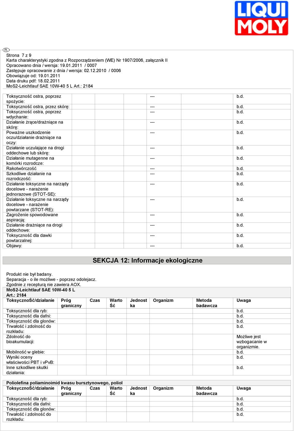 docelowe - narażenie jednorazowe (STOT-SE): Działanie toksyczne na narządy docelowe - narażenie powtarzane (STOT-RE): Zagroženie spowodowane aspiracją: Działanie drażniące na drogi oddechowe: