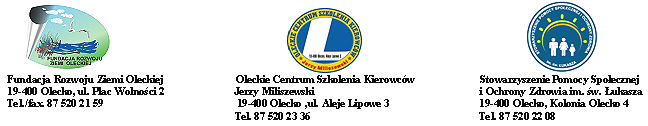 Nr sprawy OCSK -3-2012 Olecko, dnia 19.10.2012 r. Zaproszenie do składania ofert dotyczące dostaw paliw gazowych (gaz LPG 50 litrów) i płynnych (olej napędowy ON 5.