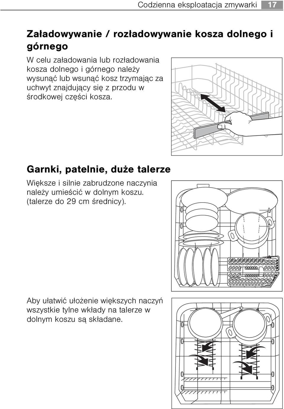 œrodkowej czêœci kosza.