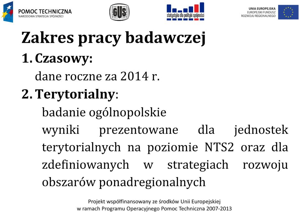 dla jednostek terytorialnych na poziomie NTS2 oraz dla