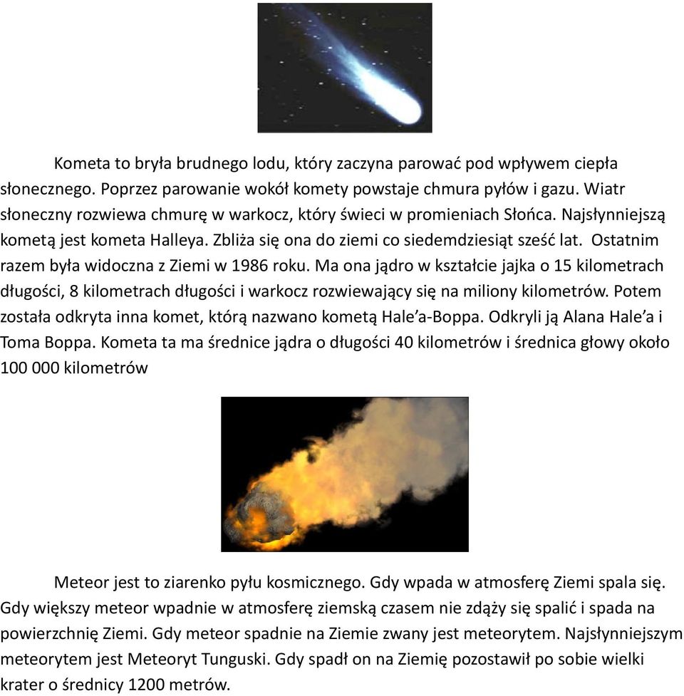 Ostatnim razem była widoczna z Ziemi w 1986 roku. Ma ona jądro w kształcie jajka o 15 kilometrach długości, 8 kilometrach długości i warkocz rozwiewający się na miliony kilometrów.