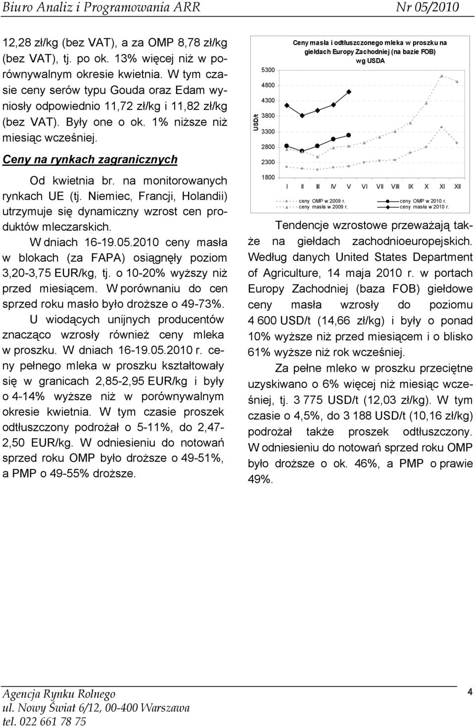 na monitorowanych rynkach UE (tj. Niemiec, Francji, Holandii) utrzymuje się dynamiczny wzrost cen produktów mleczarskich. W dniach 16-19.05.