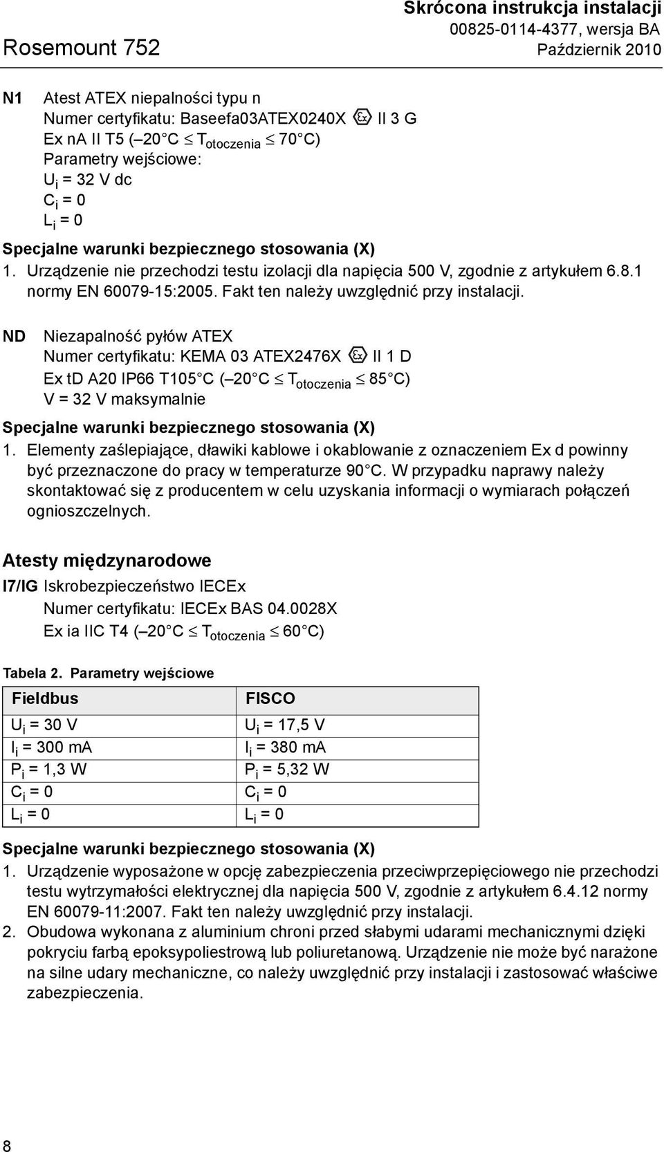 Fakt ten należy uwzględnić przy instalacji.