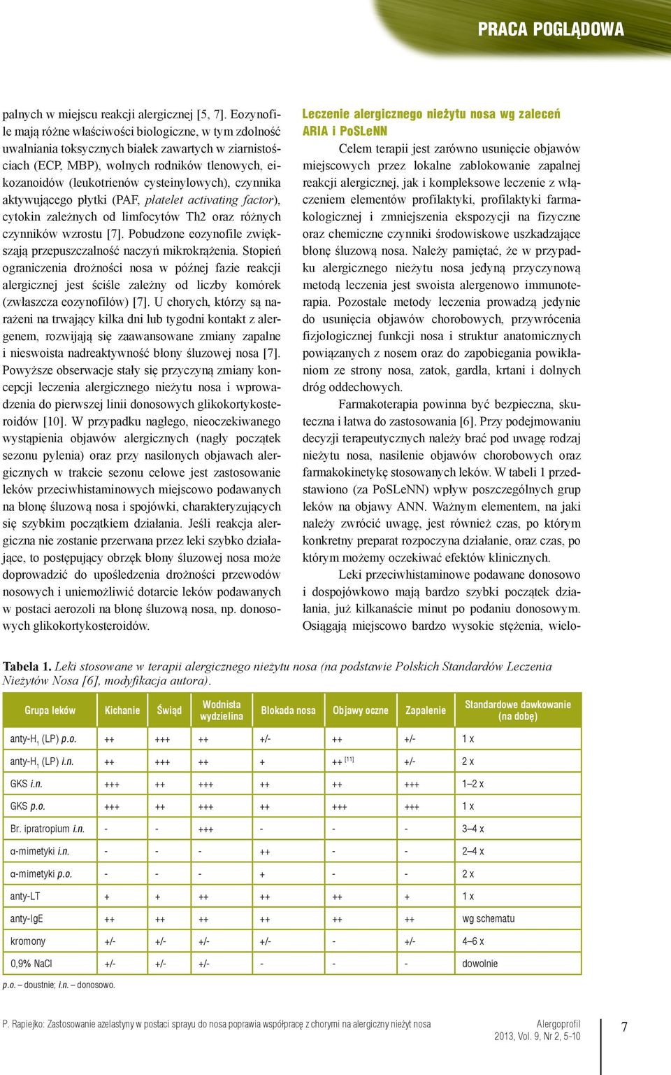 cysteinylowych), czynnika aktywującego płytki (PAF, platelet activating factor), cytokin zależnych od limfocytów Th2 oraz różnych czynników wzrostu [7].