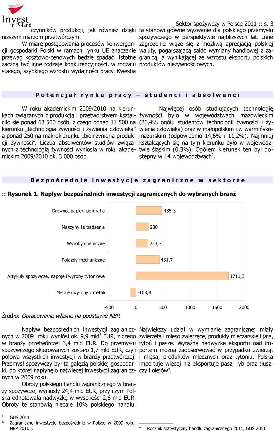 3 ta stanowi główne wyzwanie dla polskiego przemysłu spożywczego w perspektywie najbliższych lat.