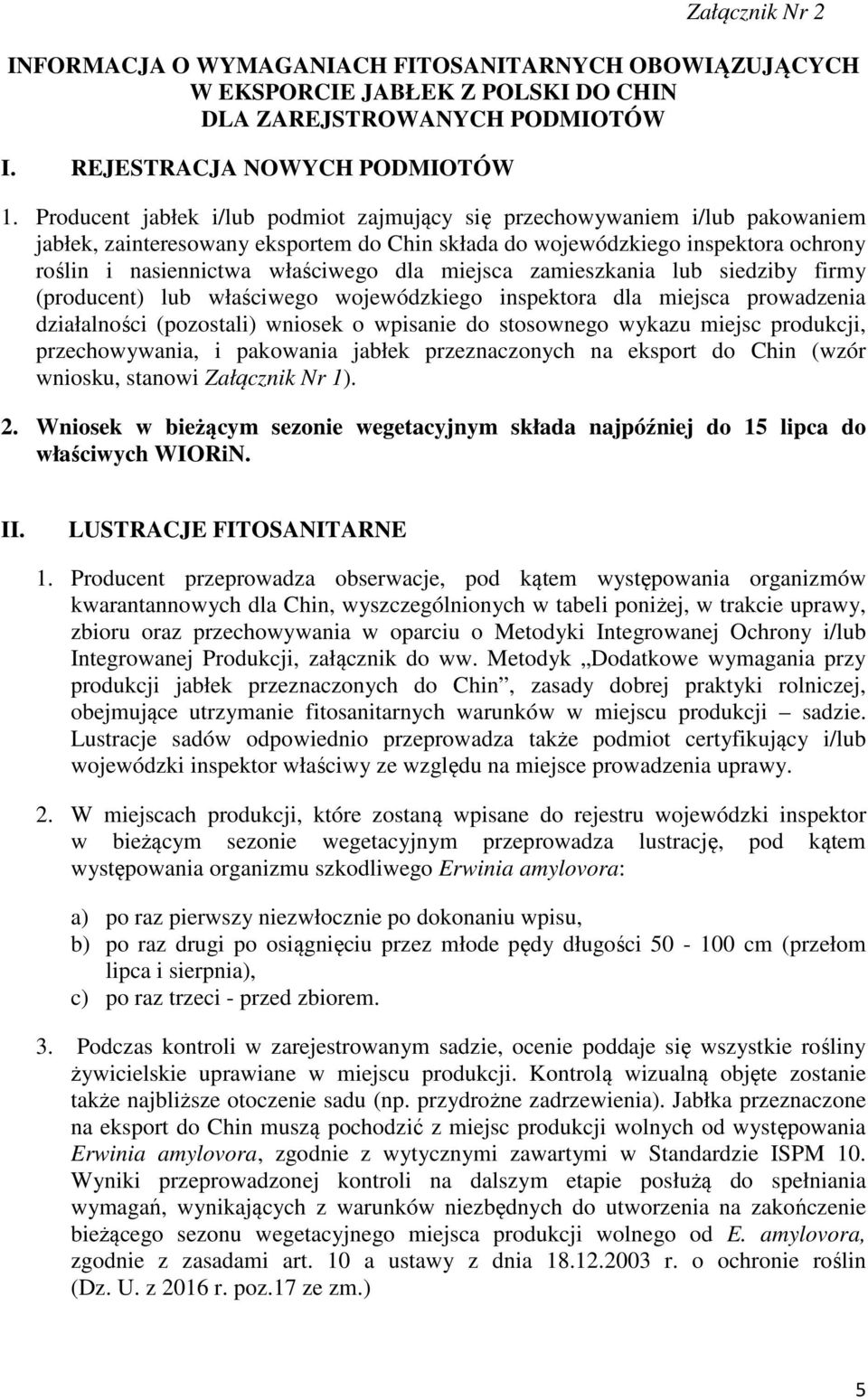 miejsca zamieszkania lub siedziby firmy (producent) lub właściwego wojewódzkiego inspektora dla miejsca prowadzenia działalności (pozostali) wniosek o wpisanie do stosownego wykazu miejsc produkcji,