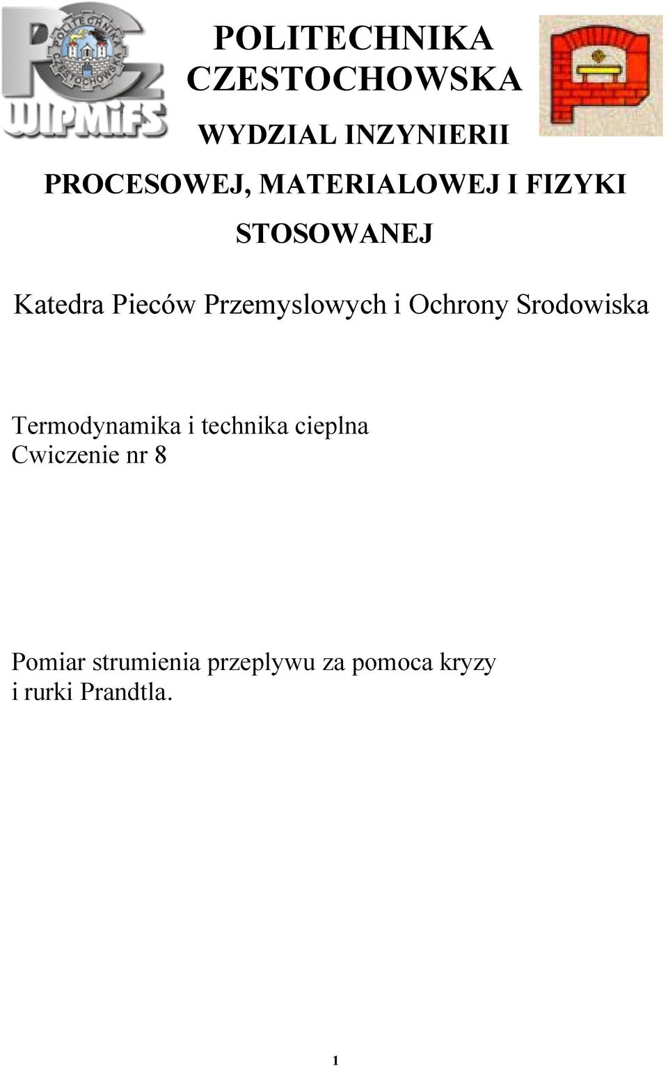 i Ochrony Srodowiska Termodynamika i technika cielna