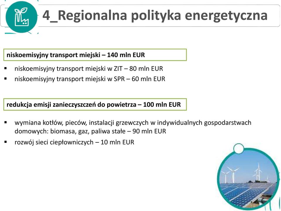 zanieczyszczeń do powietrza 100 mln EUR wymiana kotłów, pieców, instalacji grzewczych w